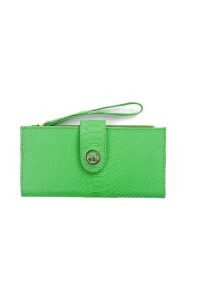 Unisex Wallet: Lime Green Snake Print