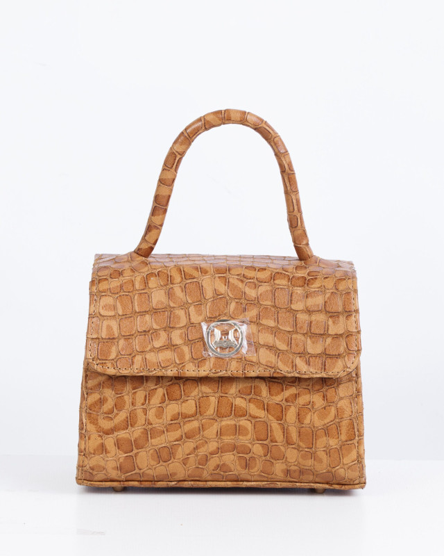 Tokyo Micro: Camel Brown Abstract Print