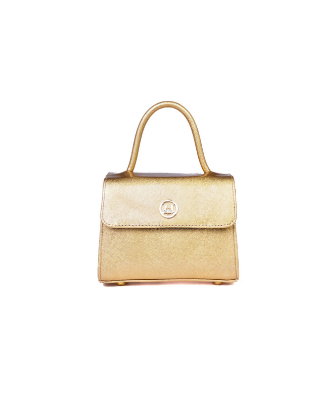 Tokyo Micro: Glossy Gold Saffiano Print