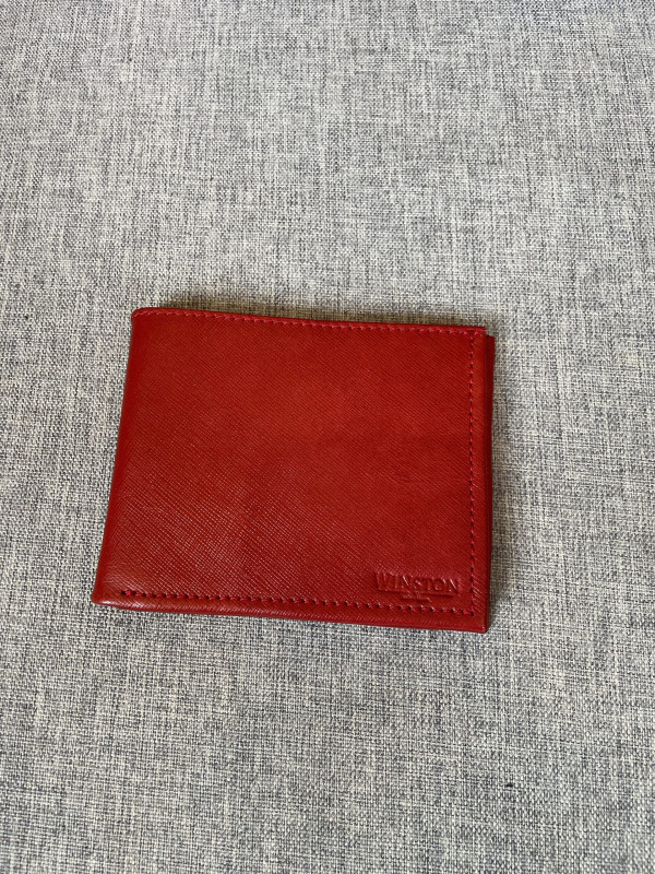 Wallet: Red Saffiano Print