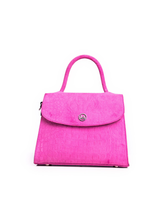 Paris Midi: Flamingo Pink Crocodile Print