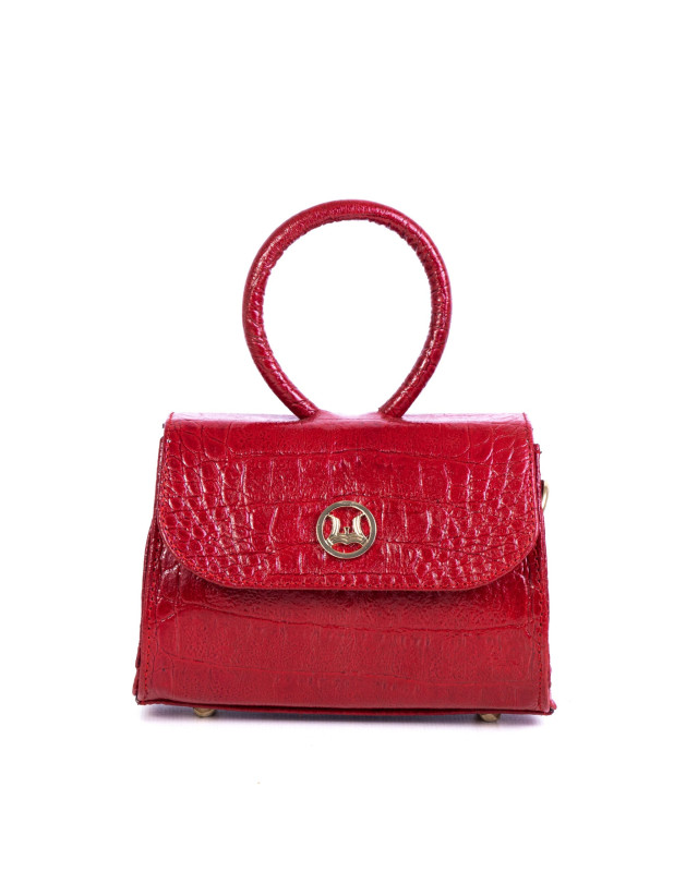 Monaco Micro: Blood Red Crocodile Print