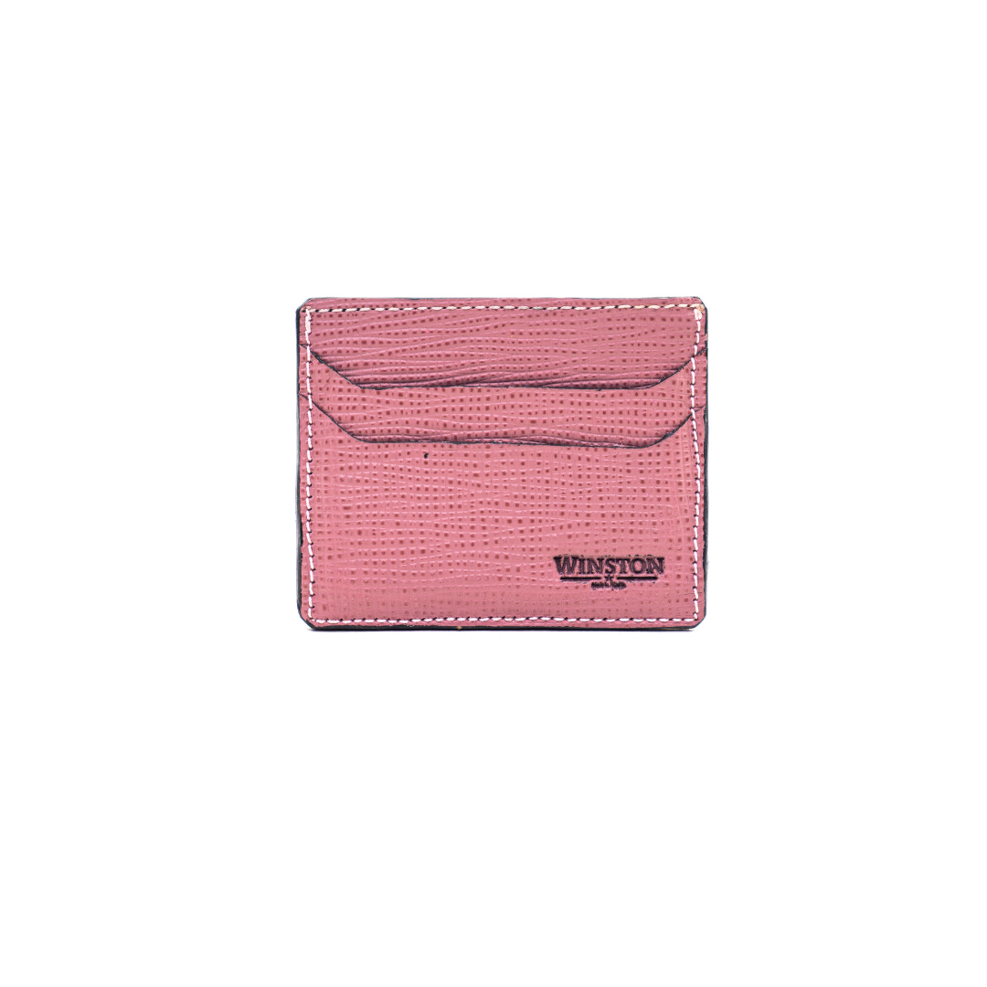 Cardholder: Mauve Saffiano Print