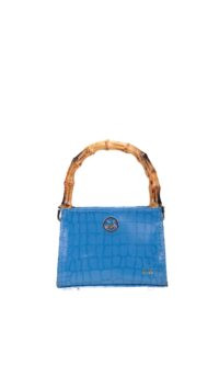 The Naya Bag: Blue Crocodile Print