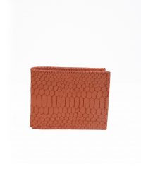 Wallet: Orange Snake Print