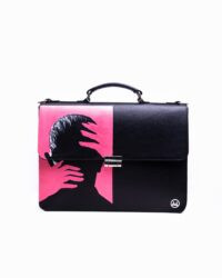 Satchel Work Case: Black with Art #1