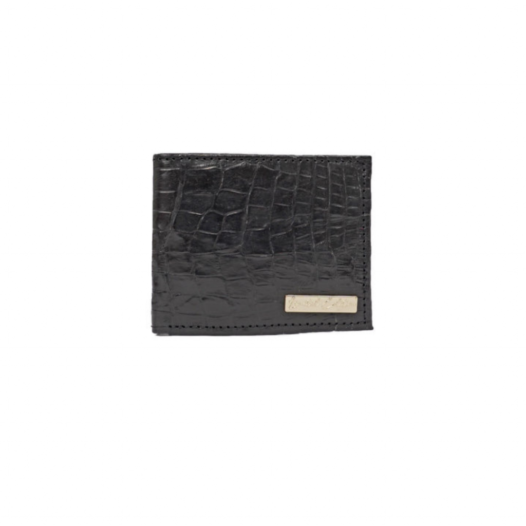 Wallet: Black Exotic Crocodile Skin