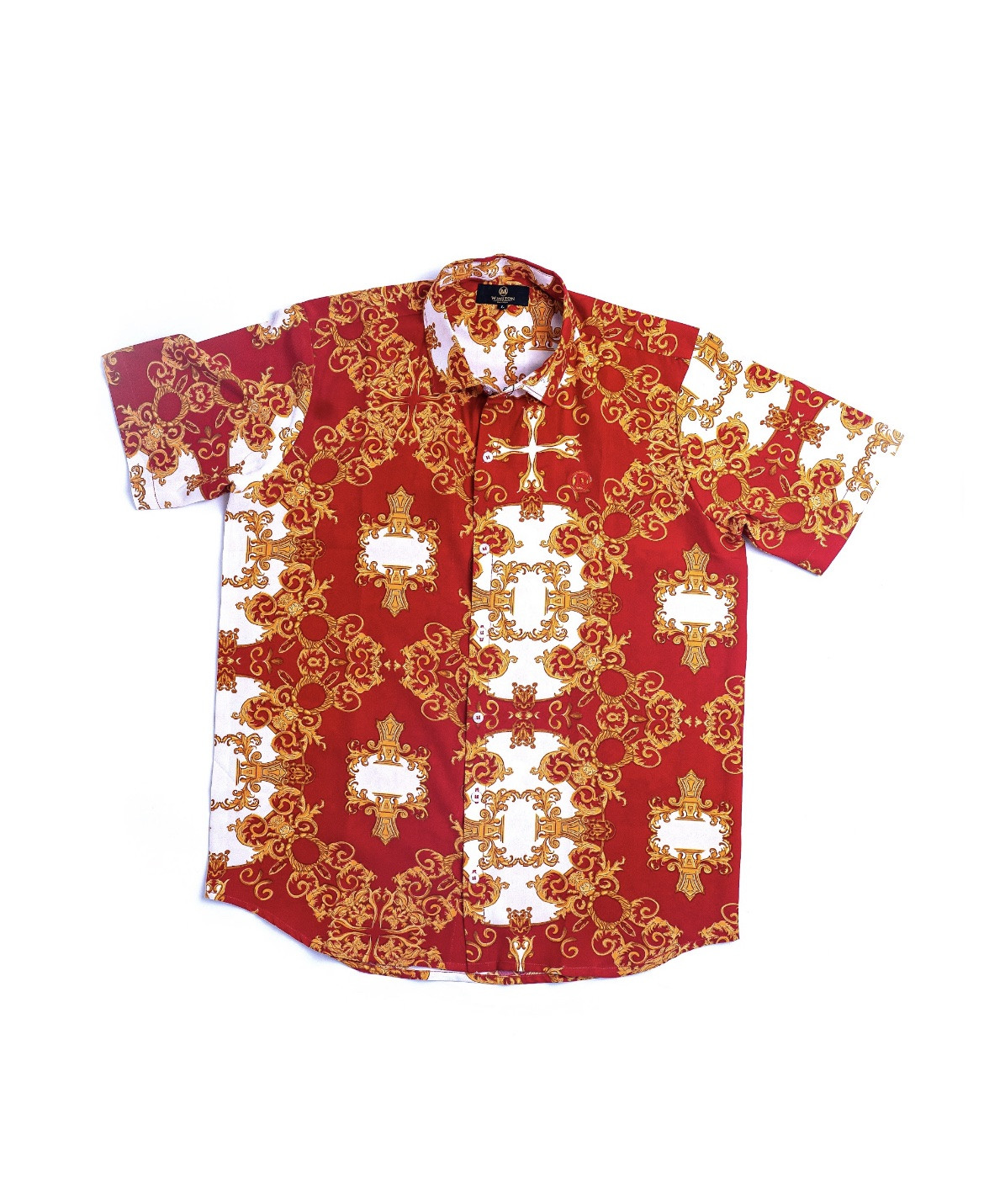 Aloha Shirt: Red and Gold