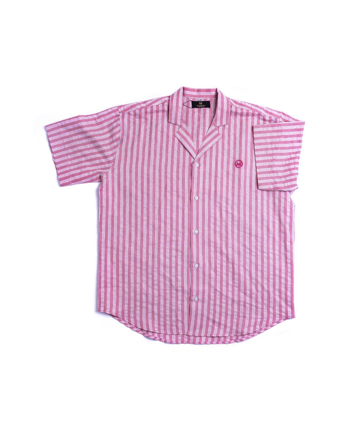 Aloha Shirt: Powder Pink and Pink Striped