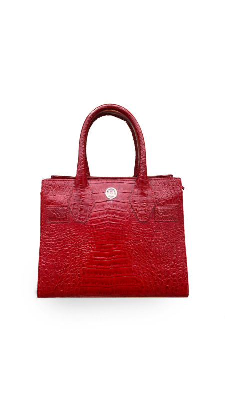 Montreal Midi: Blood Red Crocodile Print