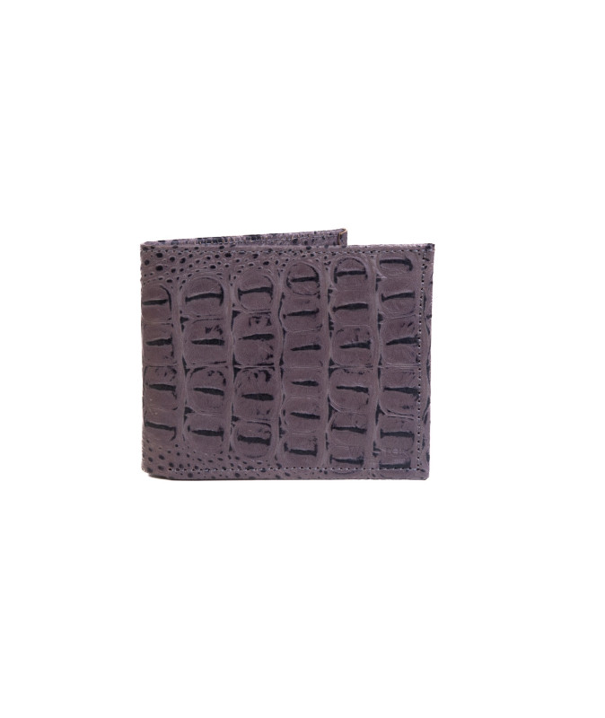 Wallet: Fossil Grey and Black Crocodile Print