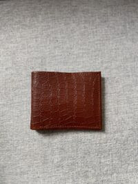 Wallet: Copper Brown Crocodile Print