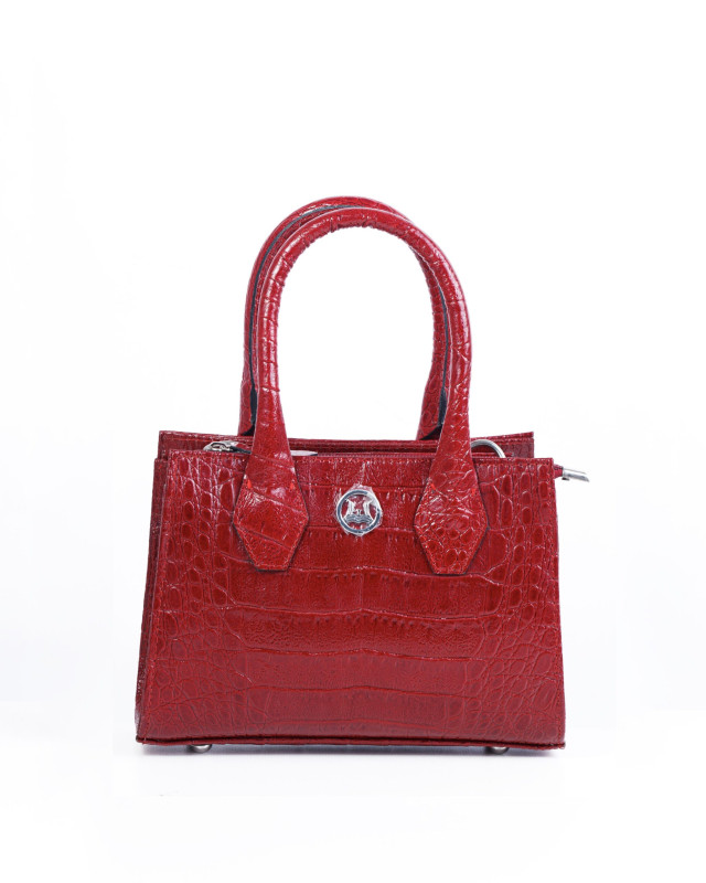 Montreal Mini: Blood Red Crocodile Print